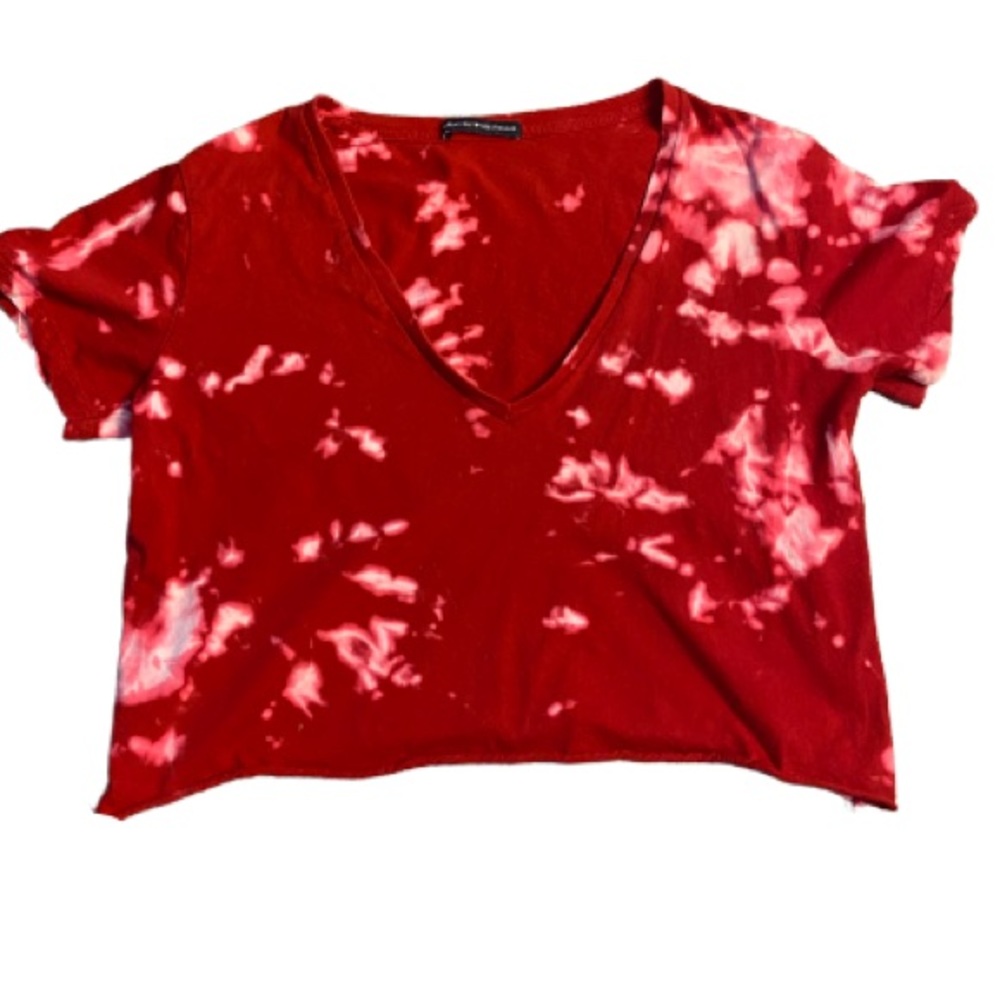brandy melville custom bleach dyed crop top